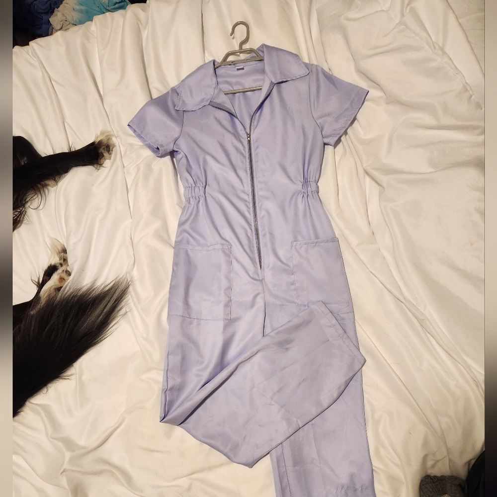 Lavender Jumpsuit with Zipper